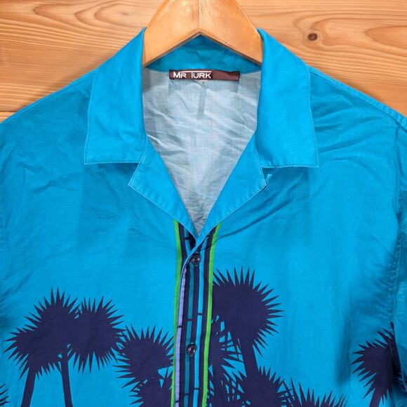 Mr Turk Desert All Over Print AOP Short Sleeve Button Shirt Men XL - Picture 2 of 11